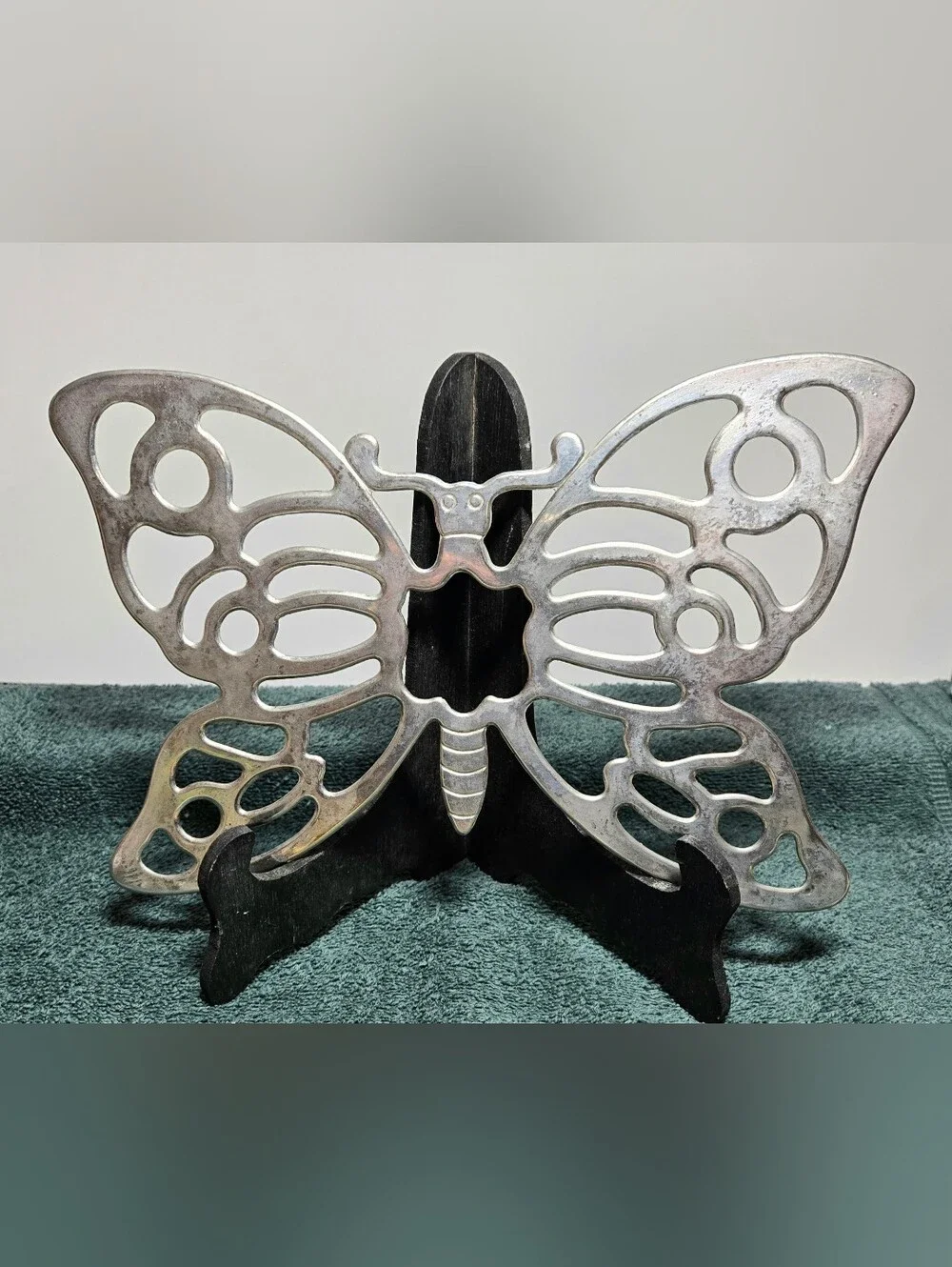 Vintage Leonard Silverplate Italy Butterfly Trivet